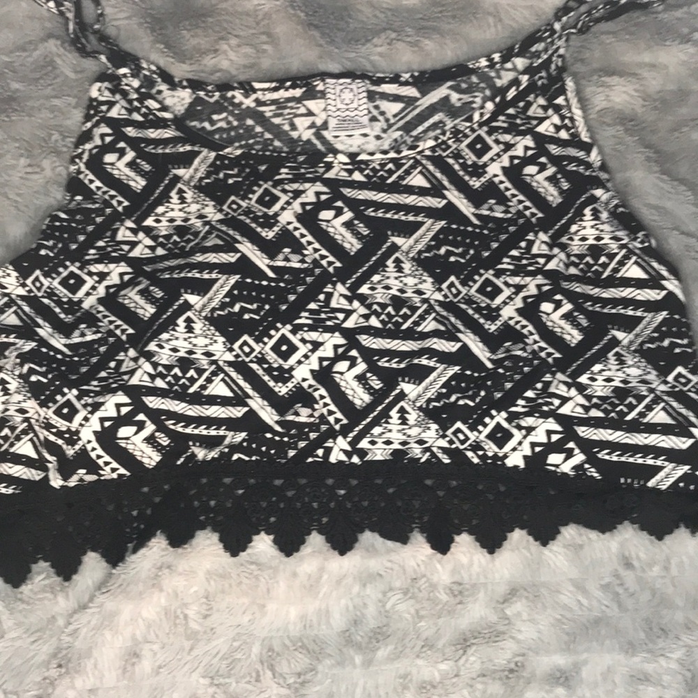 Black and white crop top